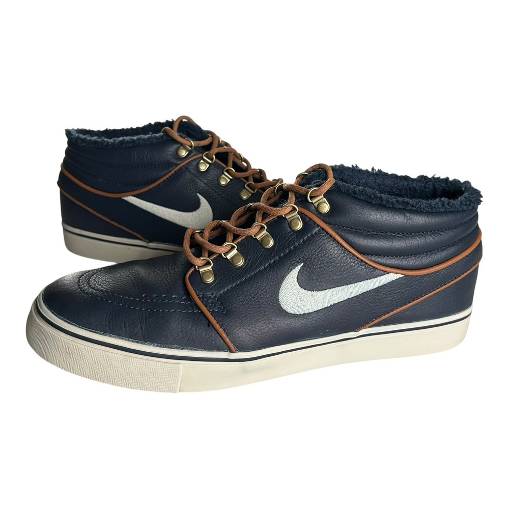 NIKE SB ZOOM STEFAN JANOSKI MID SKATE‎ SHOES 472679 423 DARK OBSIDIAN MENS US 10